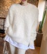画像5: Fluffy round neck pullover sweater　ユニセックス男女兼用モコモコラウンドネックプルオーバーセーター (5)
