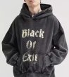画像2: Vintage Design "Black Of Exit" Logo Sweat Shirt Hoodie ユニセックス 男女兼用  ヴィンテージ　デザイン　ロゴ　スウェット　シャツ　フーディ　パーカー (2)