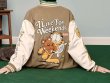 画像5: garfield & bear＆smile embroidery baseball jacket stadium jacket baseball uniform jacket blouson  ユニセックス 男女兼用ガーフィールド＆ベア＆スマイル刺繍スタジアムジャンパー スタジャン MA-1 ボンバー ジャケット ブルゾン (5)