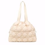 画像2: Weekender Aperture Quilted Tote Shoulder Drawstring Bag Handbag 　Weekender絞りキルティングトートショルダー巾着バッグ (2)
