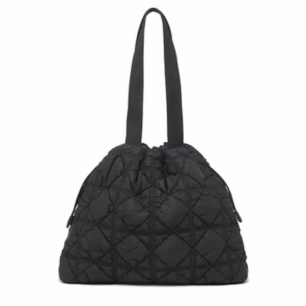 画像1: Weekender Aperture Quilted Tote Shoulder Drawstring Bag Handbag 　Weekender絞りキルティングトートショルダー巾着バッグ (1)