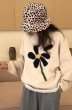 画像5: floral flower  round neck pullover sweater　ユニセックス男女兼用フラワー フローラル編み込みラウンドネックプルオーバーセーター (5)