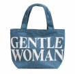 画像1: gentlewoman logo denim tote shoulder bag Handbag 　ユニセックス男女兼用gentlewomanロゴデニム２WAYトートショルダーバッグ (1)