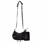 画像11: SALE セール crossbody shoulder under arm motorcycle dumpling bag Handbag 　クロスボディショルダーアンダーアームモーターサイクルダンプリングバッグ (11)