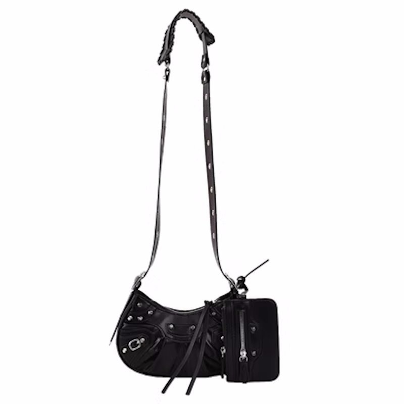 画像11: SALE セール crossbody shoulder under arm motorcycle dumpling bag Handbag 　クロスボディショルダーアンダーアームモーターサイクルダンプリングバッグ (11)