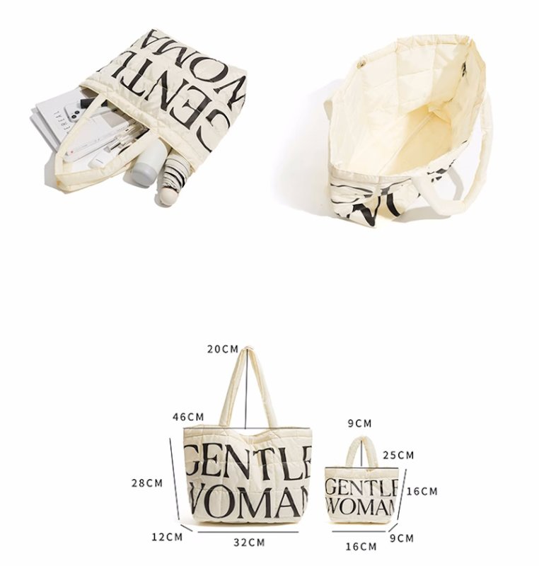 画像8: gentlewoman logo down bubble tote shoulder bag Handbag 　ユニセックス男女兼用gentlewomanロゴダウンバブルトートショルダーバッグ (8)