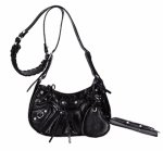 画像1: SALE セール crossbody shoulder under arm motorcycle dumpling bag Handbag 　クロスボディショルダーアンダーアームモーターサイクルダンプリングバッグ (1)