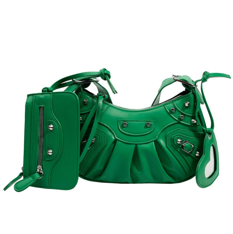 画像3: SALE セール crossbody shoulder under arm motorcycle dumpling bag Handbag 　クロスボディショルダーアンダーアームモーターサイクルダンプリングバッグ (3)