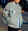画像8: MLB NY windproof embroidery baseball jacket stadium jacket baseball uniform jacket blouson  ユニセックス 男女兼用MLB NYニューヨークヤンキース刺繍スタジアムジャンパー スタジャン MA-1 ボンバー ジャケット ブルゾン (8)