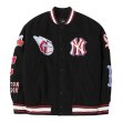 画像2: MLB NY windproof embroidery baseball jacket stadium jacket baseball uniform jacket blouson  ユニセックス 男女兼用MLB NYニューヨークヤンキース刺繍スタジアムジャンパー スタジャン MA-1 ボンバー ジャケット ブルゾン (2)