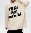 画像8: Mink velvet letter print sweater round neck pullover sweater　ユニセックス男女兼用ミンクベルベットレタープリントセーターラウンドネックプルオーバーセーター (8)