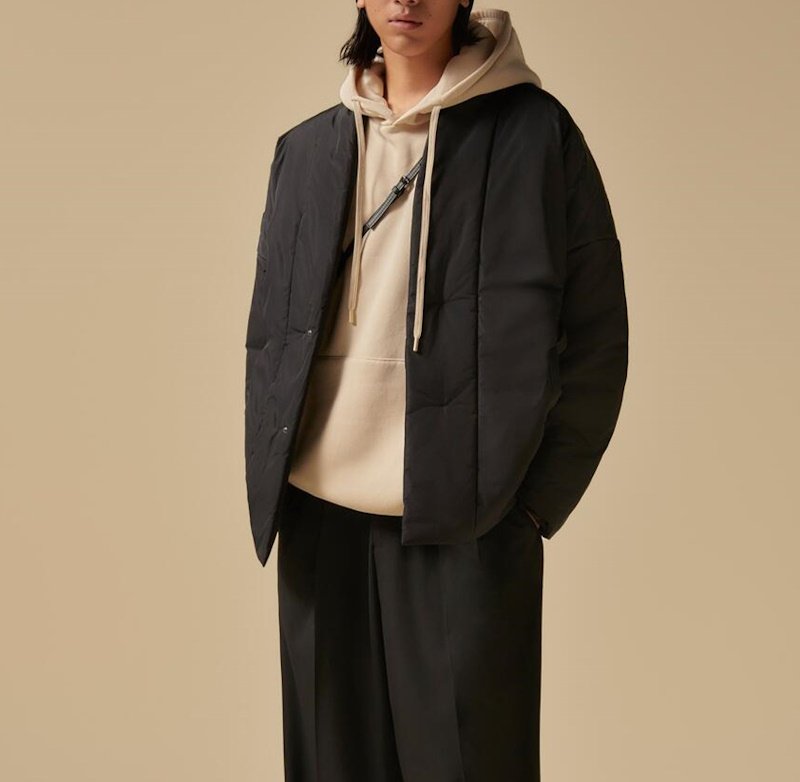 画像5: Spanish tail cross-breasted Down jacket jumper ユニセックス 男女兼用Vネックダウンジャケットブルゾン  (5)