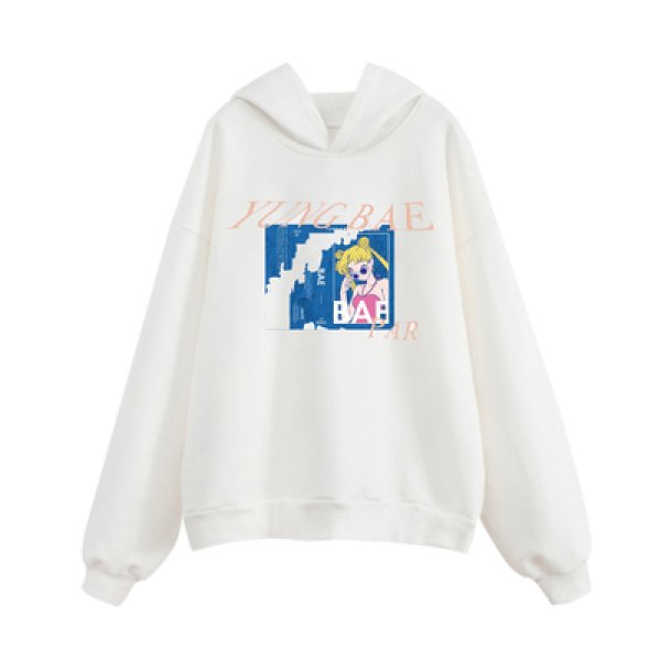 画像1: Parasona YOUNG BAE SAILOR MOON SWEAT HOODIE 海外限定 美少女戦士 セーラームーン オーバーサイズ パーカー (1)