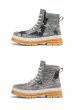 画像5: Men's Distressed denim & star high-cut lace-up sneaker boots　ユニセックス男女兼用ダメージデニム＆スターハイカットレースアップスニーカーブーツマーティンブーツ (5)