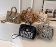 画像6: versatile crossbody bags portable  Birkin tote shoulder bags　ユニセックス男女兼用キャンバスgentlewomanロゴトートショルダークロスボディーバッグ (6)