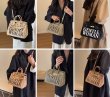 画像11: versatile crossbody bags portable  Birkin tote shoulder bags　ユニセックス男女兼用キャンバスgentlewomanロゴトートショルダークロスボディーバッグ (11)