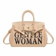 画像3: versatile crossbody bags portable  Birkin tote shoulder bags　ユニセックス男女兼用キャンバスgentlewomanロゴトートショルダークロスボディーバッグ (3)