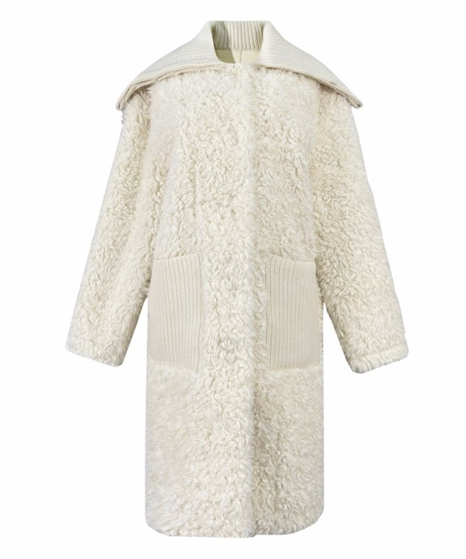 画像7: effortless elegance long lapel fur coats Jacket　シープスキンエフォートレスエレガンスロングラペルファーコート  ジャケット (7)