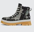 画像4: Men's Distressed denim & star high-cut lace-up sneaker boots　ユニセックス男女兼用ダメージデニム＆スターハイカットレースアップスニーカーブーツマーティンブーツ (4)