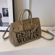 画像8: versatile crossbody bags portable  Birkin tote shoulder bags　ユニセックス男女兼用キャンバスgentlewomanロゴトートショルダークロスボディーバッグ (8)