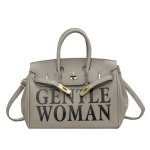 画像2: versatile crossbody bags portable  Birkin tote shoulder bags　ユニセックス男女兼用キャンバスgentlewomanロゴトートショルダークロスボディーバッグ (2)