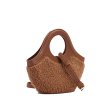 画像1: Lamb Wool Vegetable Basket Bag Plush Crossbody Bag　ユニセックス男女兼用ラムウールミニバスケットトートショルダークロスボディーバッグ (1)