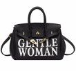 画像1: versatile crossbody bags portable  Birkin tote shoulder bags　ユニセックス男女兼用キャンバスgentlewomanロゴトートショルダークロスボディーバッグ (1)