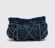 画像4: chain denim shoulder bag Handbag tote bag　ユニセックス男女兼用デニム&チェーンショルダークロスボディートートバッグ (4)