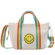 画像2: Smile & Rainbow Handle mini canvas tote shoulder bag　ユニセックス男女兼用キャンバススマイル＆レインボーハンドル ミニキャンバストートショルダーバッグ (2)