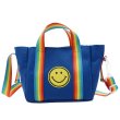 画像3: Smile & Rainbow Handle mini canvas tote shoulder bag　ユニセックス男女兼用キャンバススマイル＆レインボーハンドル ミニキャンバストートショルダーバッグ (3)