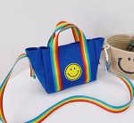 画像10: Smile & Rainbow Handle mini canvas tote shoulder bag　ユニセックス男女兼用キャンバススマイル＆レインボーハンドル ミニキャンバストートショルダーバッグ (10)