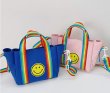 画像12: Smile & Rainbow Handle mini canvas tote shoulder bag　ユニセックス男女兼用キャンバススマイル＆レインボーハンドル ミニキャンバストートショルダーバッグ (12)