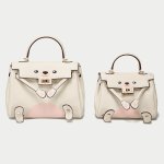 画像1: Real Leather Cute Bear tote Shoulder Crossbody Bag Kelly style Hand Bag with strap リアルレザー 本革 本皮 ベア熊 ケリースタイル ハンドバッグ ショルダーストラップ付 (1)