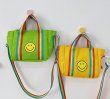 画像13: Smile & Rainbow Handle mini canvas tote shoulder bag　ユニセックス男女兼用キャンバススマイル＆レインボーハンドル ミニキャンバストートショルダーバッグ (13)