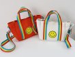 画像14: Smile & Rainbow Handle mini canvas tote shoulder bag　ユニセックス男女兼用キャンバススマイル＆レインボーハンドル ミニキャンバストートショルダーバッグ (14)