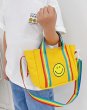 画像15: Smile & Rainbow Handle mini canvas tote shoulder bag　ユニセックス男女兼用キャンバススマイル＆レインボーハンドル ミニキャンバストートショルダーバッグ (15)