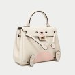 画像4: Real Leather Cute Bear tote Shoulder Crossbody Bag Kelly style Hand Bag with strap リアルレザー 本革 本皮 ベア熊 ケリースタイル ハンドバッグ ショルダーストラップ付 (4)