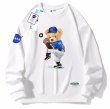 画像1:  Unisex baseball bear x NASA Pullover trainer sweater  ユニセックス男女兼用ベースボールベア熊×ナサNASAスウェットプルオーバートレーナー (1)