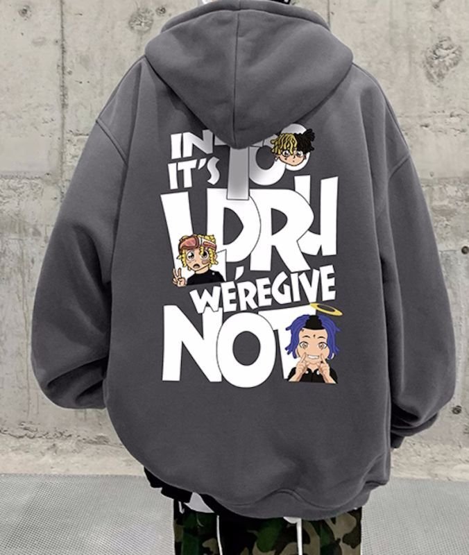 画像12: Unisex Hip hop boy & girl & alphabet logo print hoodie Sweat Shirt 　男女兼用ヒップホップボーイ＆ガール＆アルファベットロゴプリントフーディ　スウェットパーカー　シャツ (12)