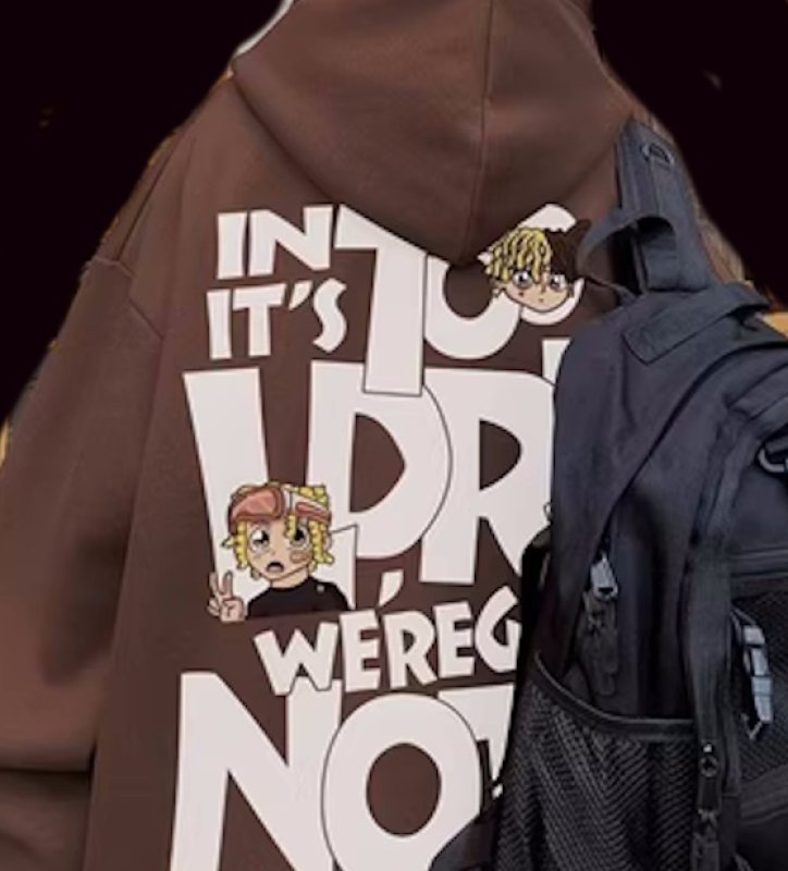 画像7: Unisex Hip hop boy & girl & alphabet logo print hoodie Sweat Shirt 　男女兼用ヒップホップボーイ＆ガール＆アルファベットロゴプリントフーディ　スウェットパーカー　シャツ (7)