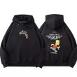 画像1: bart simpson print Hooded Sweatshirt 　ユニセックス男女兼用バートシンプソンプリントフーディパーカー (1)