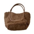 画像3: Fur  Tote Shoulder Bag Hand Bag  ファーモコモコトート ショルダーバッグハンドバッグ  (3)