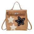 画像2: star texture large capacity tote Shoulder  backpack  Hand Bag スター星エンブレムトート ショルダーバックパックバッグハンドバッグ  (2)
