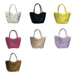 画像2: Fur  Tote Shoulder Bag Hand Bag  ファーモコモコトート ショルダーバッグハンドバッグ  (2)