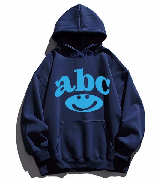 画像1: ABC×Smile hooded hoody sweater　ユニセックス男女兼用 abc×スマイルフーディセーターパーカー  (1)