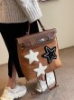 画像8: star texture large capacity tote Shoulder  backpack  Hand Bag スター星エンブレムトート ショルダーバックパックバッグハンドバッグ  (8)