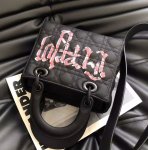 画像4: Little Moses rhombus graffitiTote Shoulder Bag Hand Bag  菱形キルティンググラフィックトート ショルダーバッグハンドバッグ  (4)