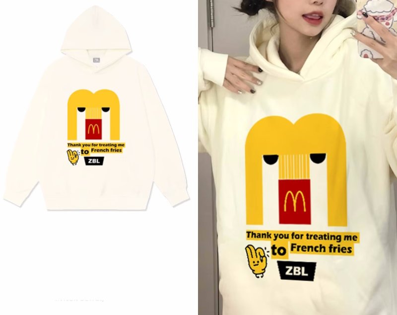 画像4: Unisex M logo print hoodie Sweat Shirt 　男女兼用Mロゴプリントフーディ　スウェットパーカー　シャツ (4)