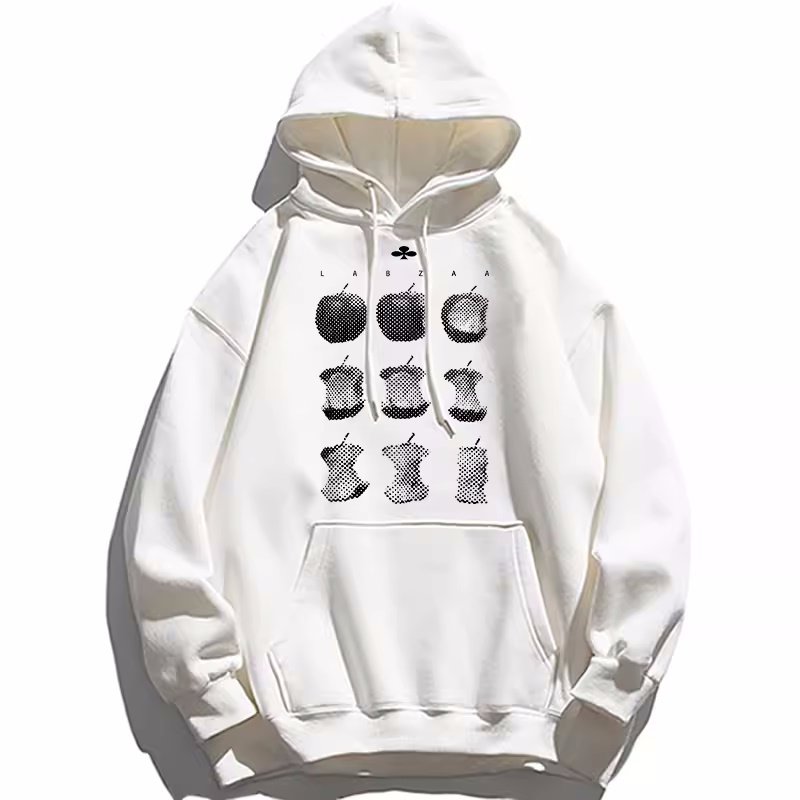 画像3: Unisex apple photo print hoodie Sweat Shirt  男女兼用アップルりんごフォトプリントプリントフーディ スウェットパーカー シャツ (3)
