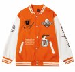 画像3: Feel lonely baseball letter flocking embroidery baseball jacket stadium jacket baseball uniform jacket blouson  ユニセックス 男女兼用ベースボール刺繍スタジアムジャンパー スタジャン MA-1 ボンバー ジャケット ブルゾン (3)